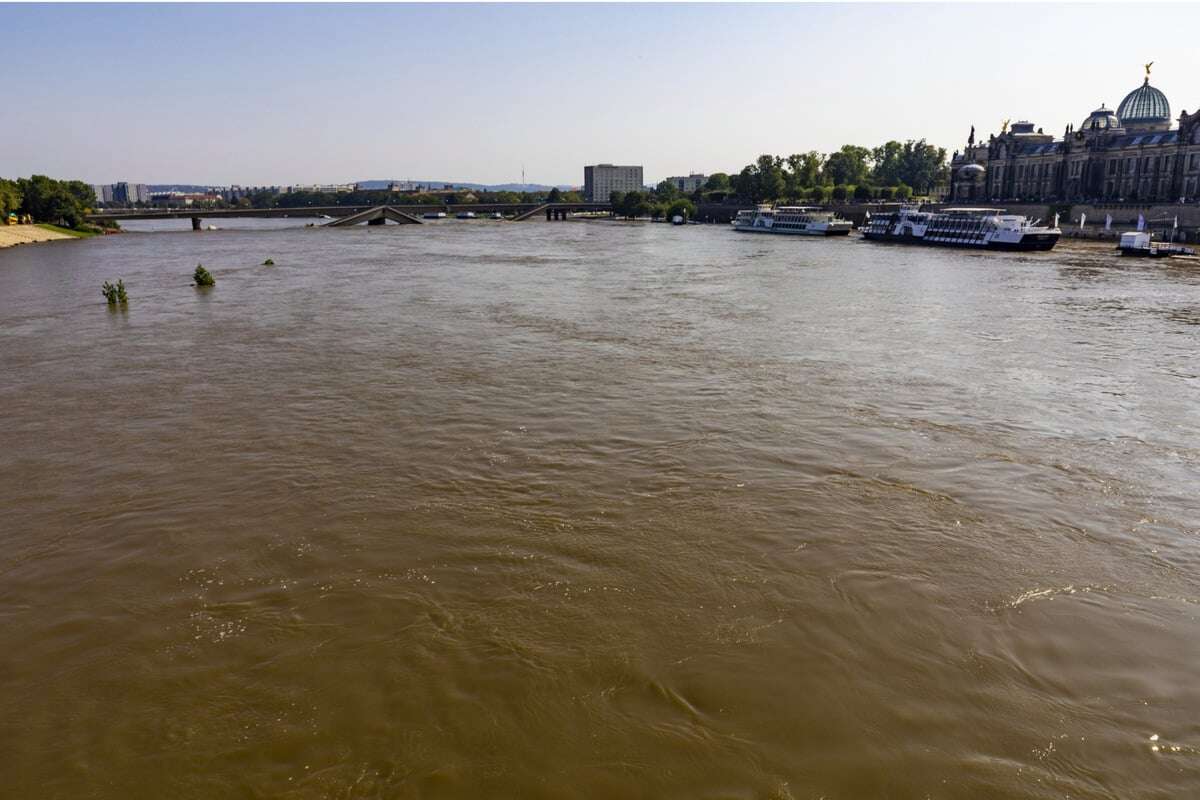 Hochwasser in Dresden: Wasserstand fällt am Abend noch unter 6 Meter