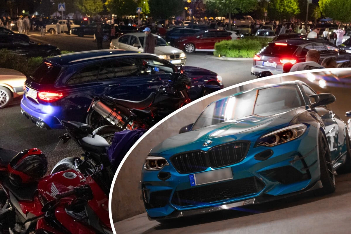 Tuningtreff in Dresden: PS-Freaks kommen zum Elbepark, Polizei stellt zahlreiche Verstöße fest