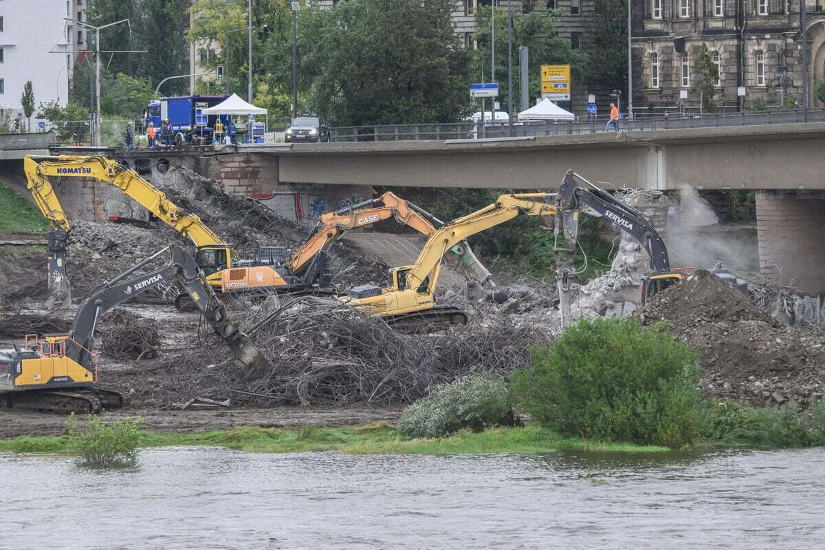 Einsturz der Carolabrücke: Wann gehen die Abrissarbeiten weiter?