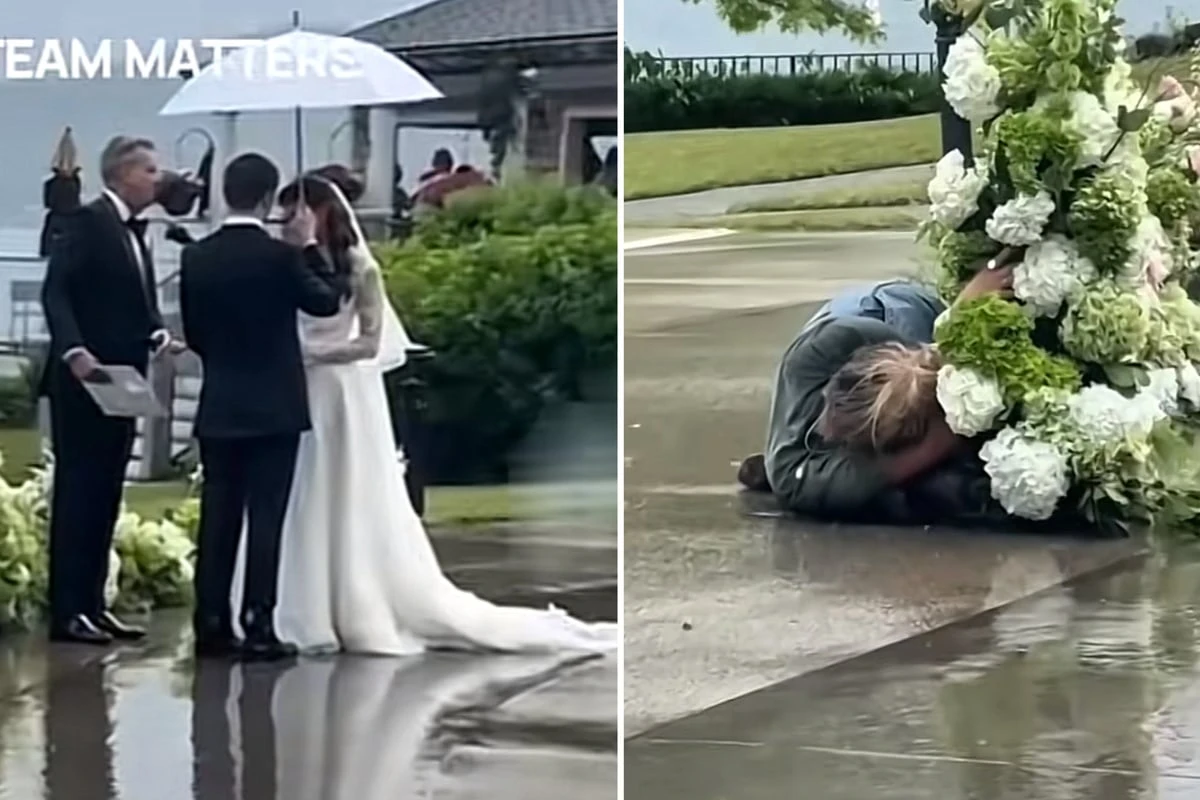 30 Minuten im strömenden Regen: Floristin rettet Hochzeit mit ihrem mutigen Einsatz