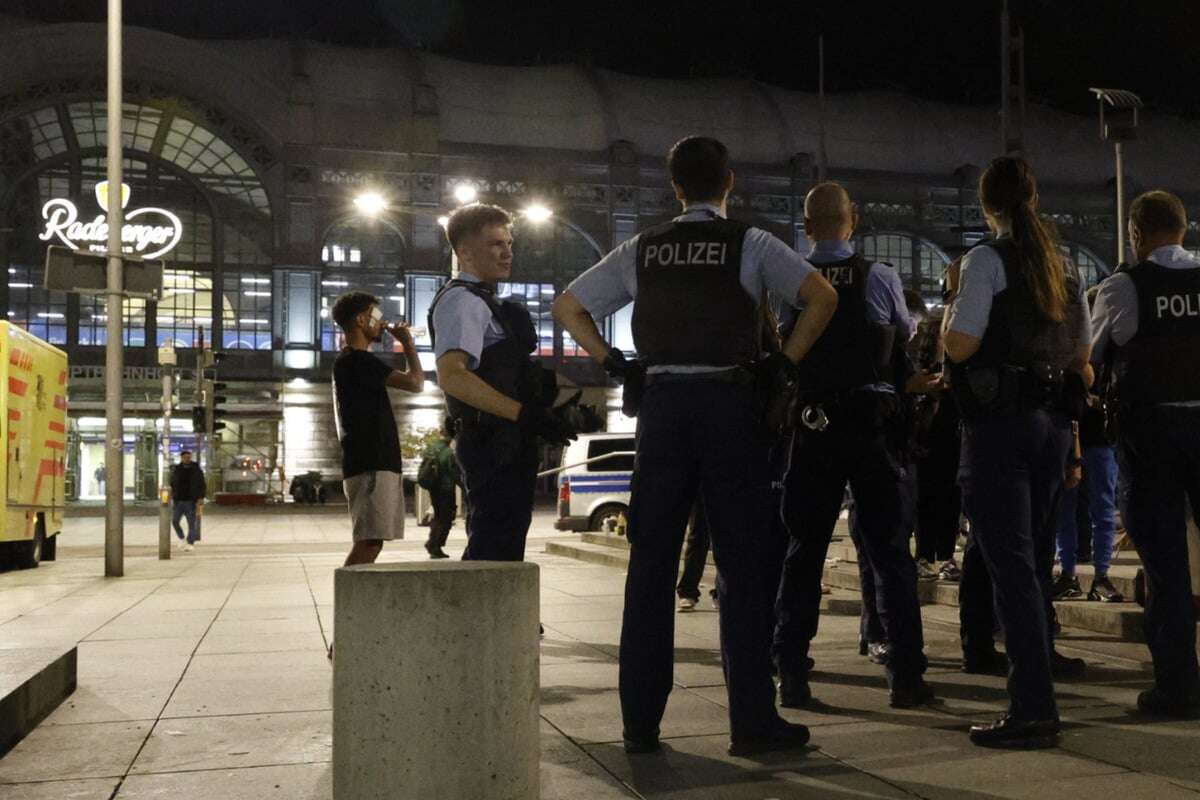 Polizeieinsatz vor Dresdner Hauptbahnhof: Mindestens eine Person verletzt!