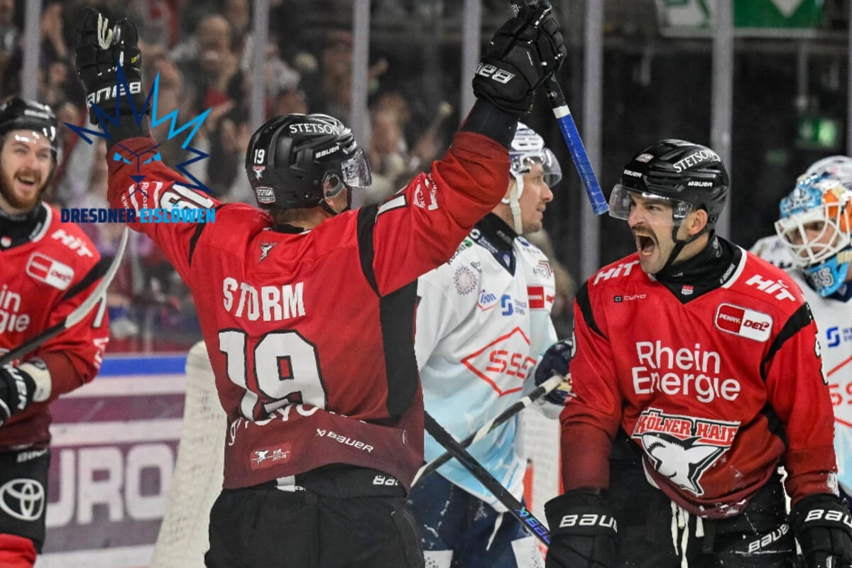 Dresdner Eislöwen gehen in Köln unter: 