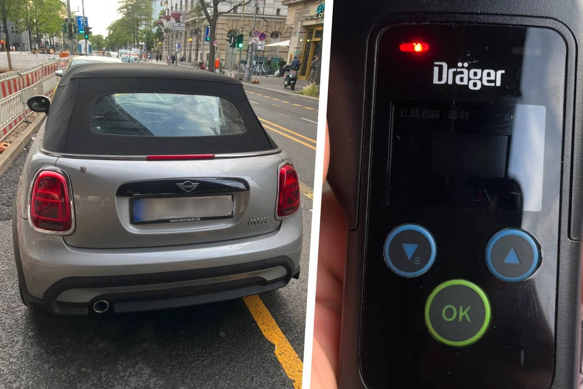 Polizei zieht Mini in Charlottenburg aus Verkehr: Fahrer hat einiges auf dem 