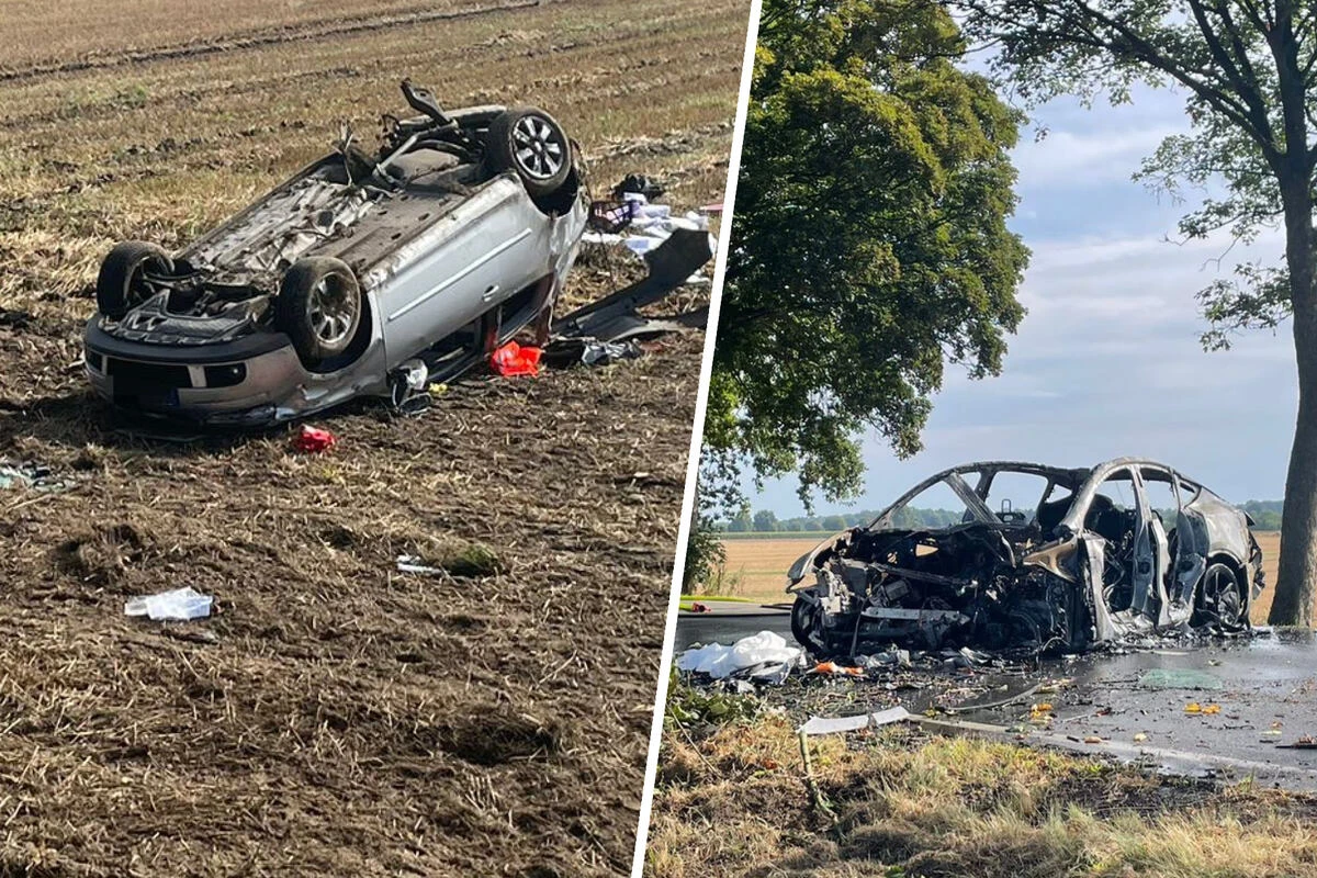 Trümmerfeld auf Landstraße: Horror-Crash fordert Todesopfer