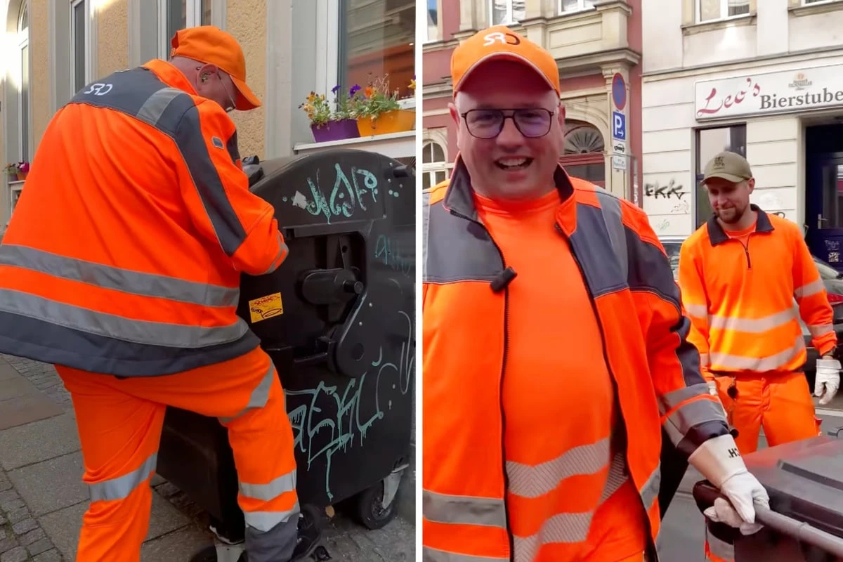 Dresdens Tramfluencer auf Tour mit der Müllabfuhr: 
