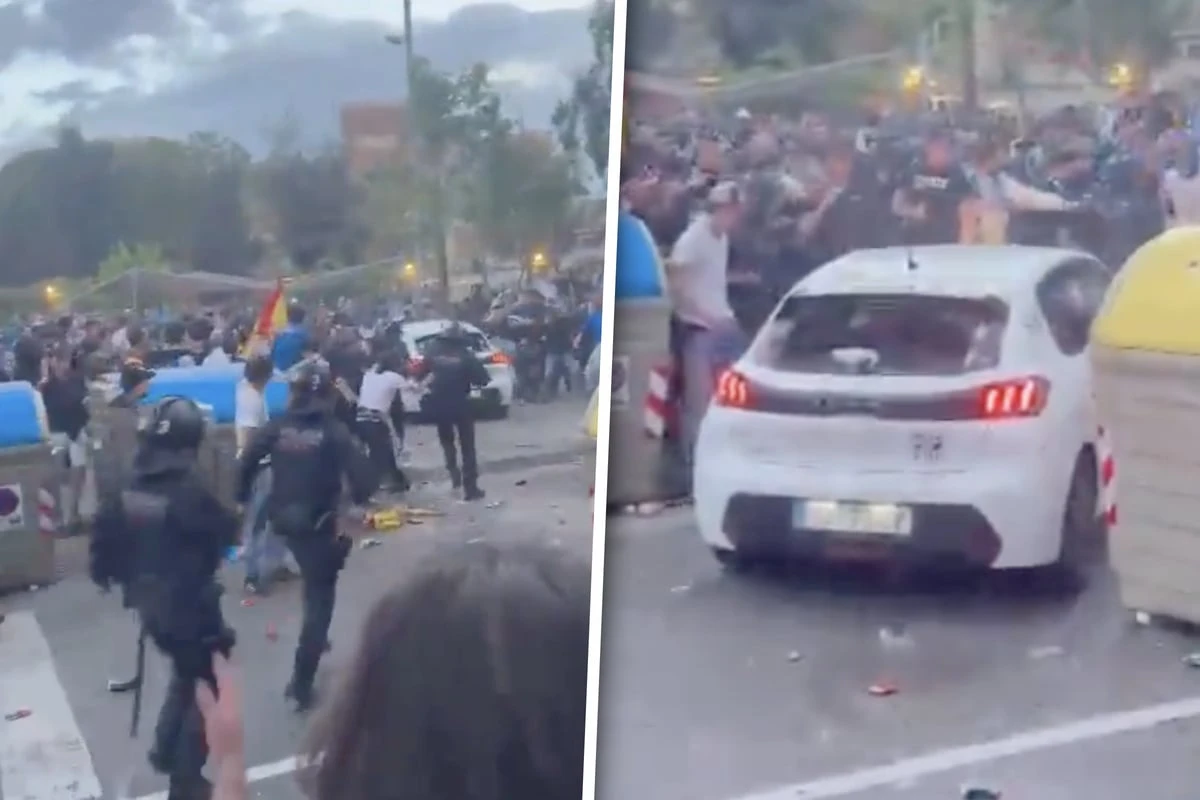 Auto rast vor Barcelona-Derby in Fußball-Fans: Mindestens 13 Verletzte