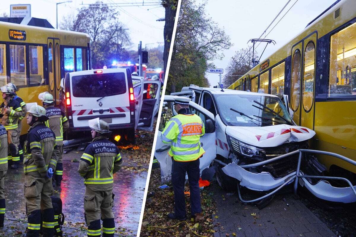 Renault-Fahrer knallt in Stuttgarter Stadtbahn: 100.000 Euro Sachschaden!