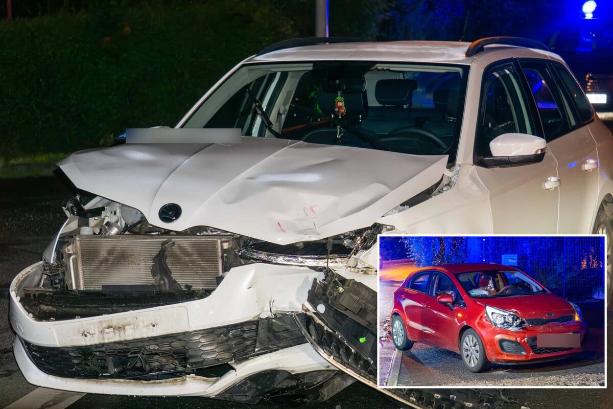 Unfall im Landkreis Mittelsachsen: Vorfahrt missachtet, Autos krachen zusammen