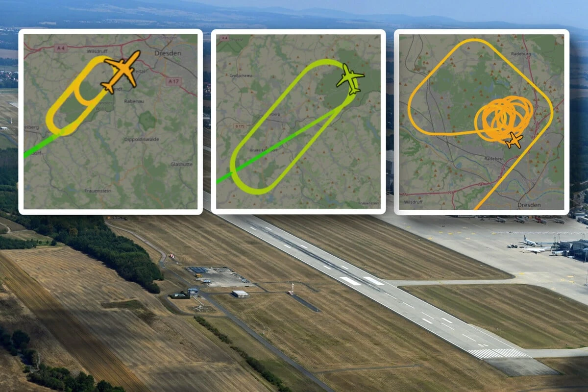 Drei Flugzeuge kreisen im Dresdner Luftraum: Was war da los?