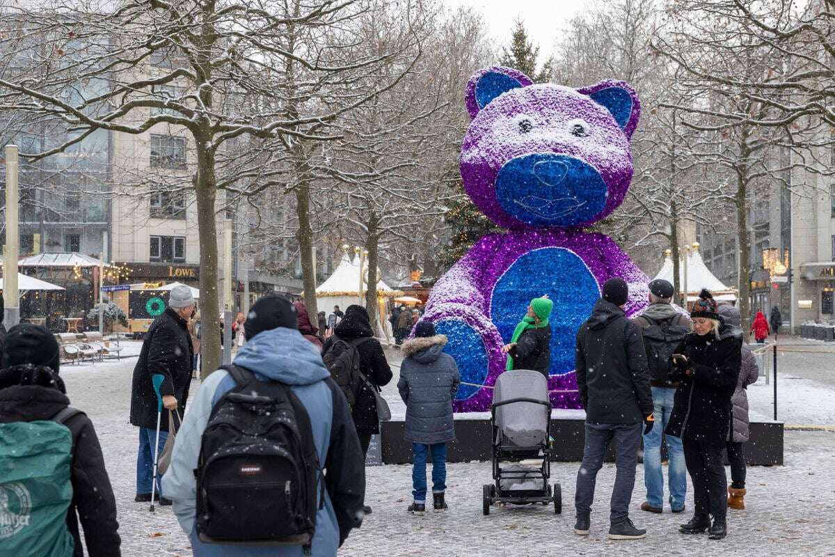 Verschwindet er dieses Jahr? Petition gegen den lila Riesenteddy