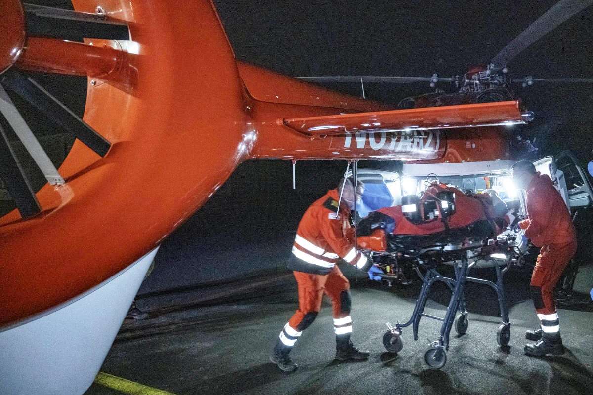 Unfall auf A5 mit sieben Verletzten: Rettungs-Hubschrauber im Einsatz