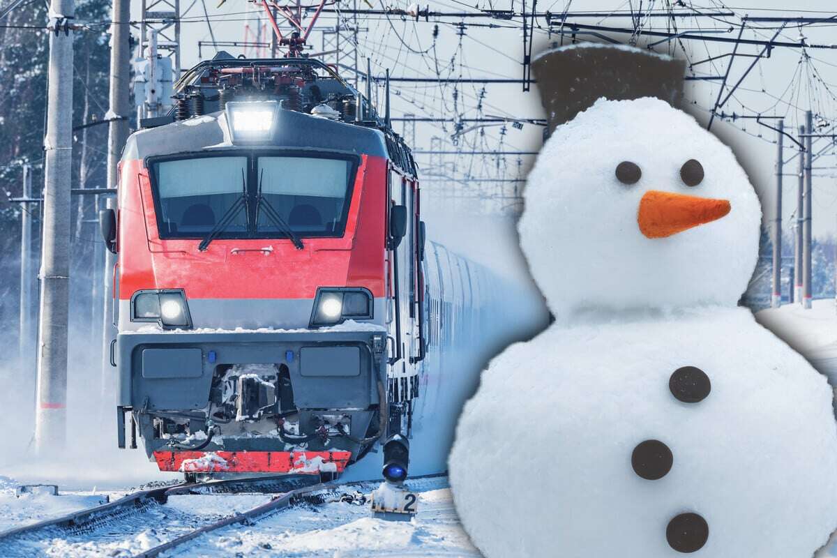 Kinder bauen Schneemann - und begeben sich damit in Lebensgefahr!