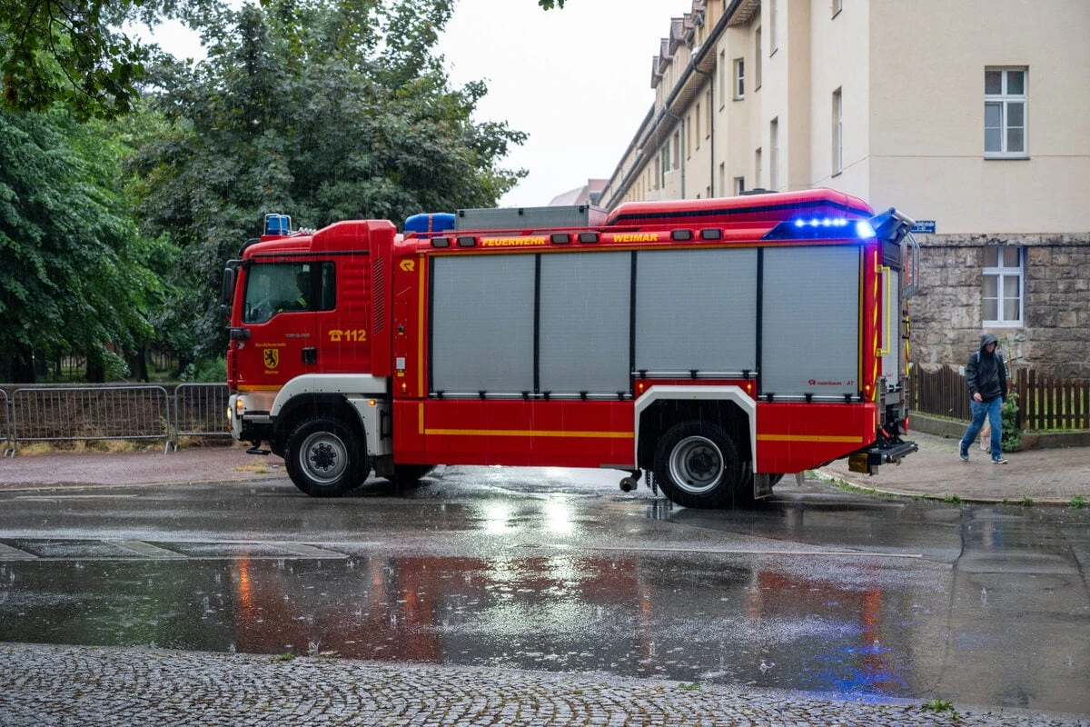 Schauer und Unwetter: Teile Thüringens versinken im Regen