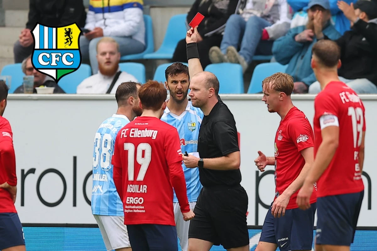 Eilenburg schockt CFC: Torjäger Bozic trifft und fliegt mit Rot vom Platz
