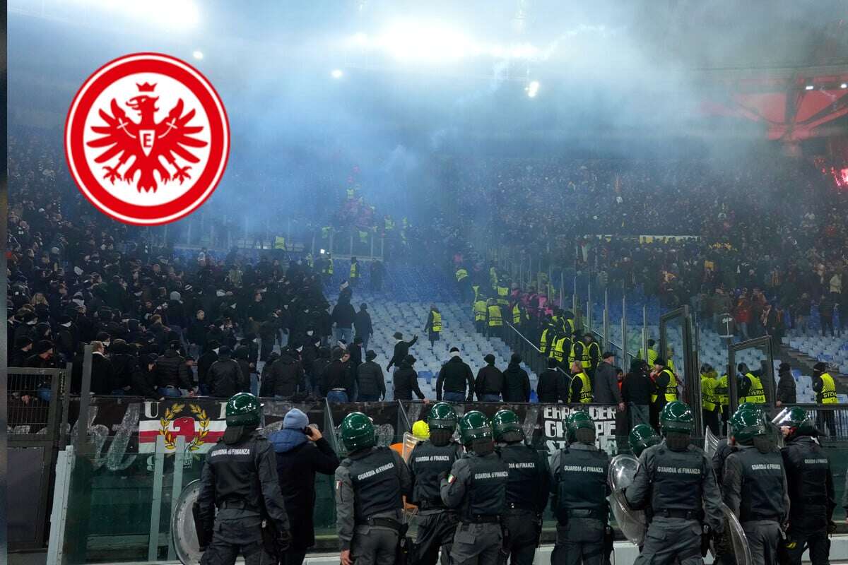 Böllerwürfe bei Eintracht-Gastspiel in Rom: Polizei greift ein!