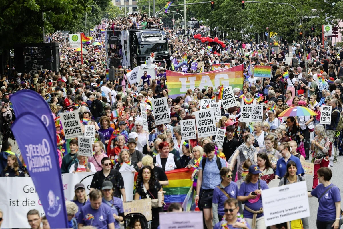 Krasse Teilnehmerzahl bedeutet Rekord: Größte CSD-Demo der Hamburger Geschichte