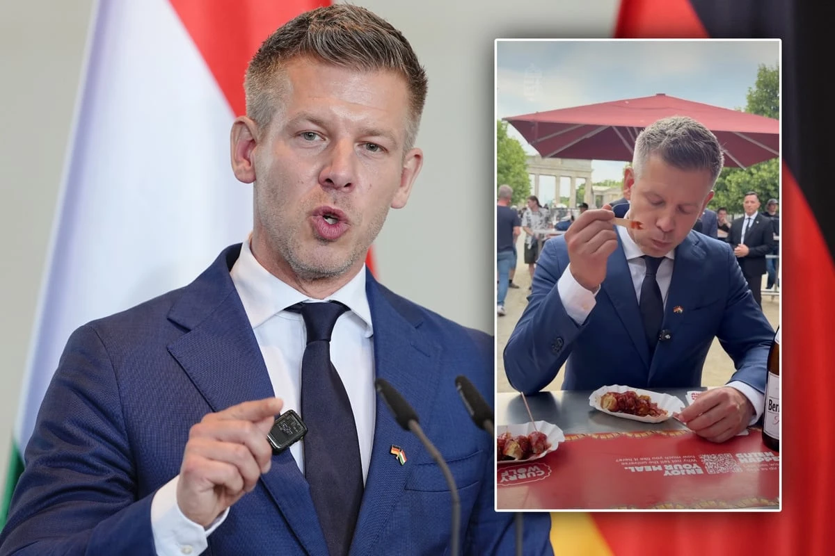 Ungarn-Präsident kostet Currywurst und Bier in Berlin: Was Magyar sofort auffällt