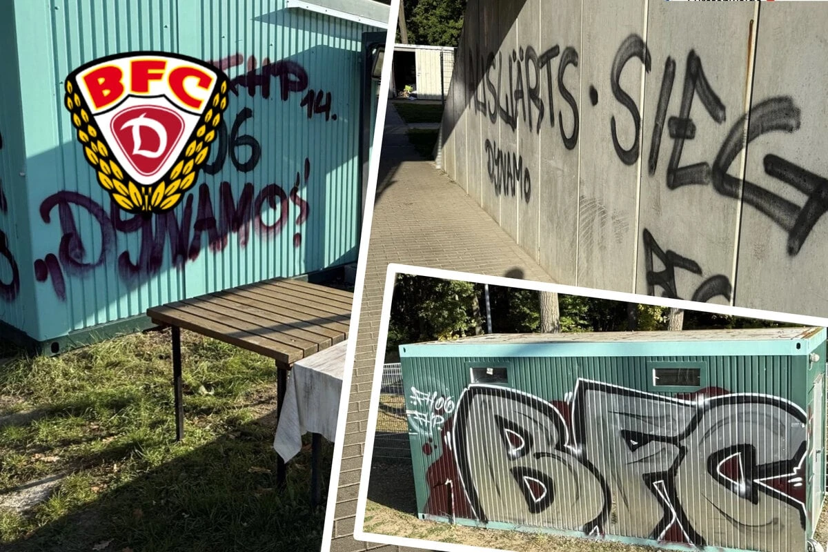 BFC-Fans beschmieren vor Regionalliga-Duell Stadion in Brandenburg