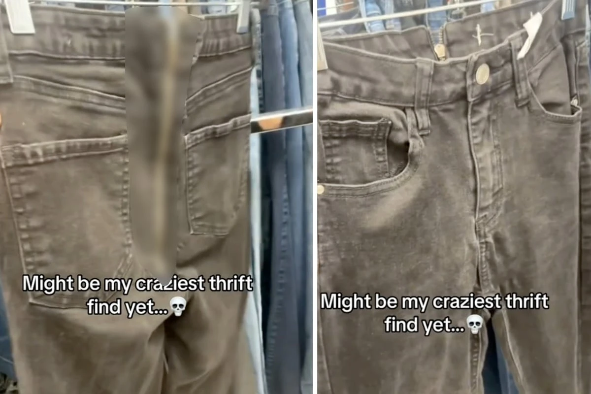 Frau findet Jeans im Secondhand-Laden: Als sie die Hose umdreht, fallen ihr fast die Augen aus dem Kopf