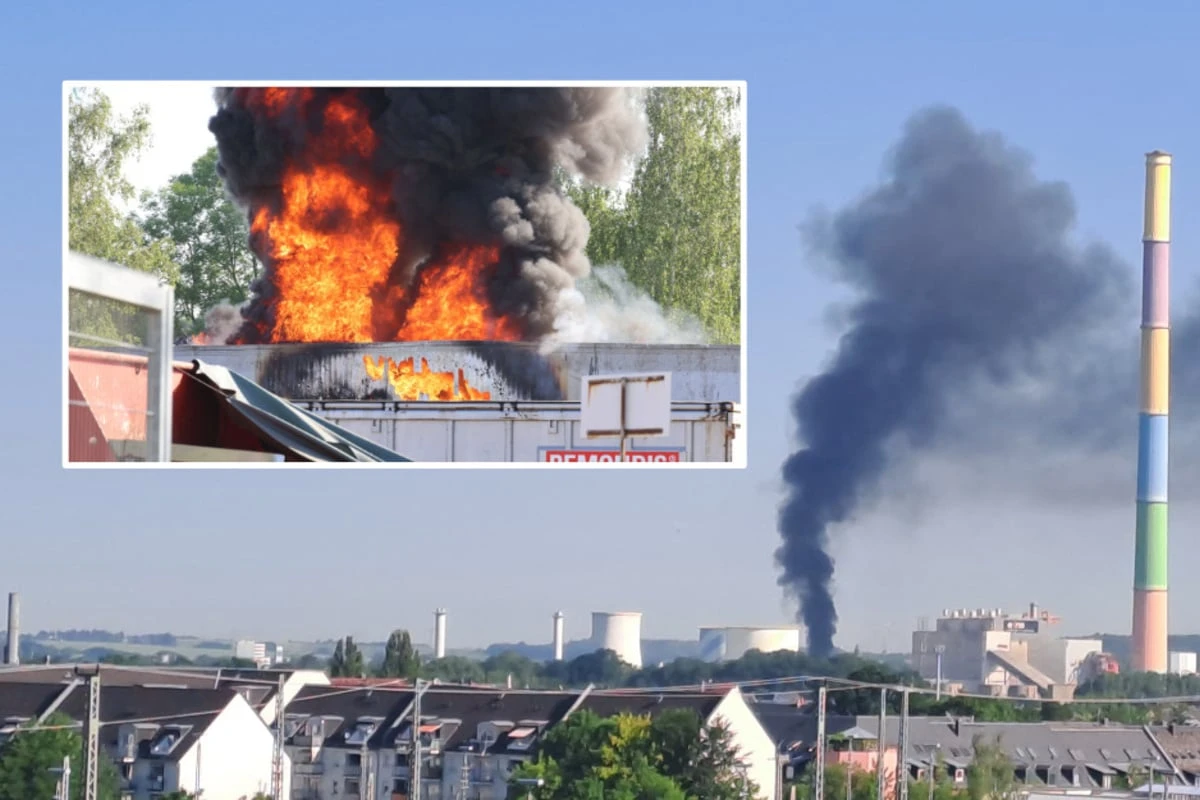 Rauchwolke über Chemnitz: Wo brennt es?