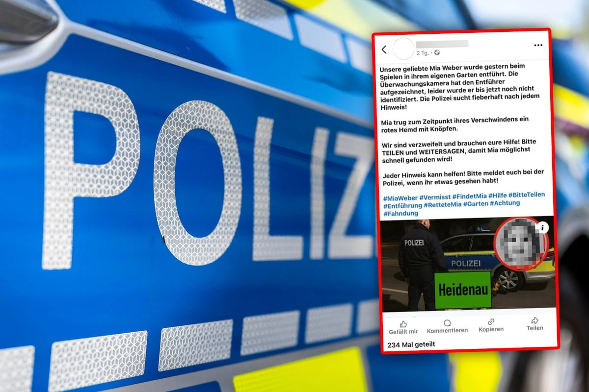 Entführung in Heidenau nur erfunden: Polizei reagiert auf Fake-Post