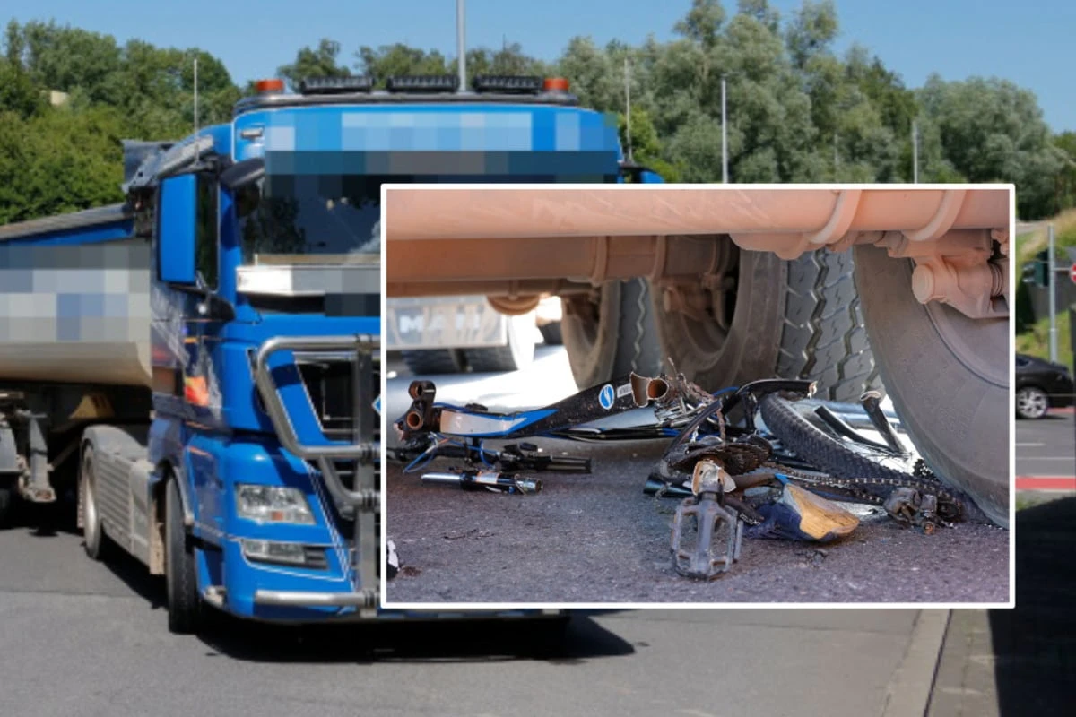 Schwerer Unfall in Chemnitz: Fahrrad von Lkw überrollt