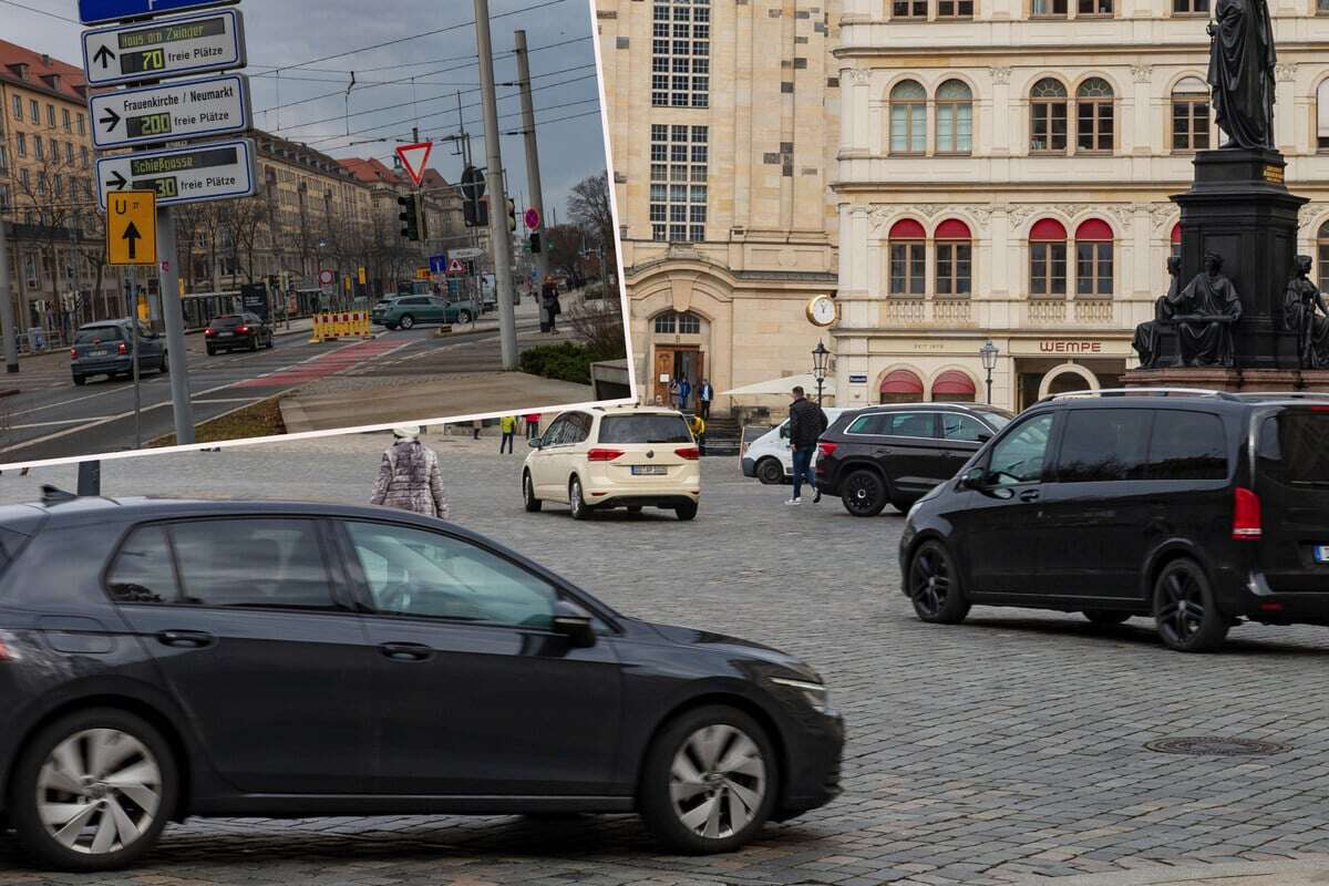 Verwirrende Sperrung lotst Autofahrer an die Frauenkirche