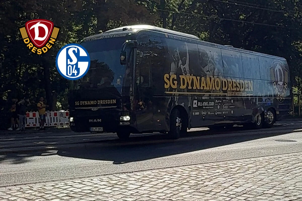 Dynamo gegen Schalke live: SGD-Profis treffen am Stadion ein
