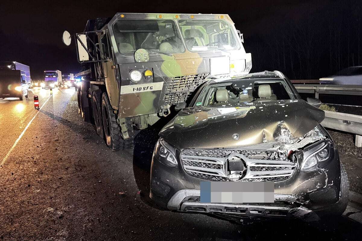 US-Militärtruck verursacht Karambolage auf A81 bei Stuttgart: Vier Verletzte, hoher Schaden