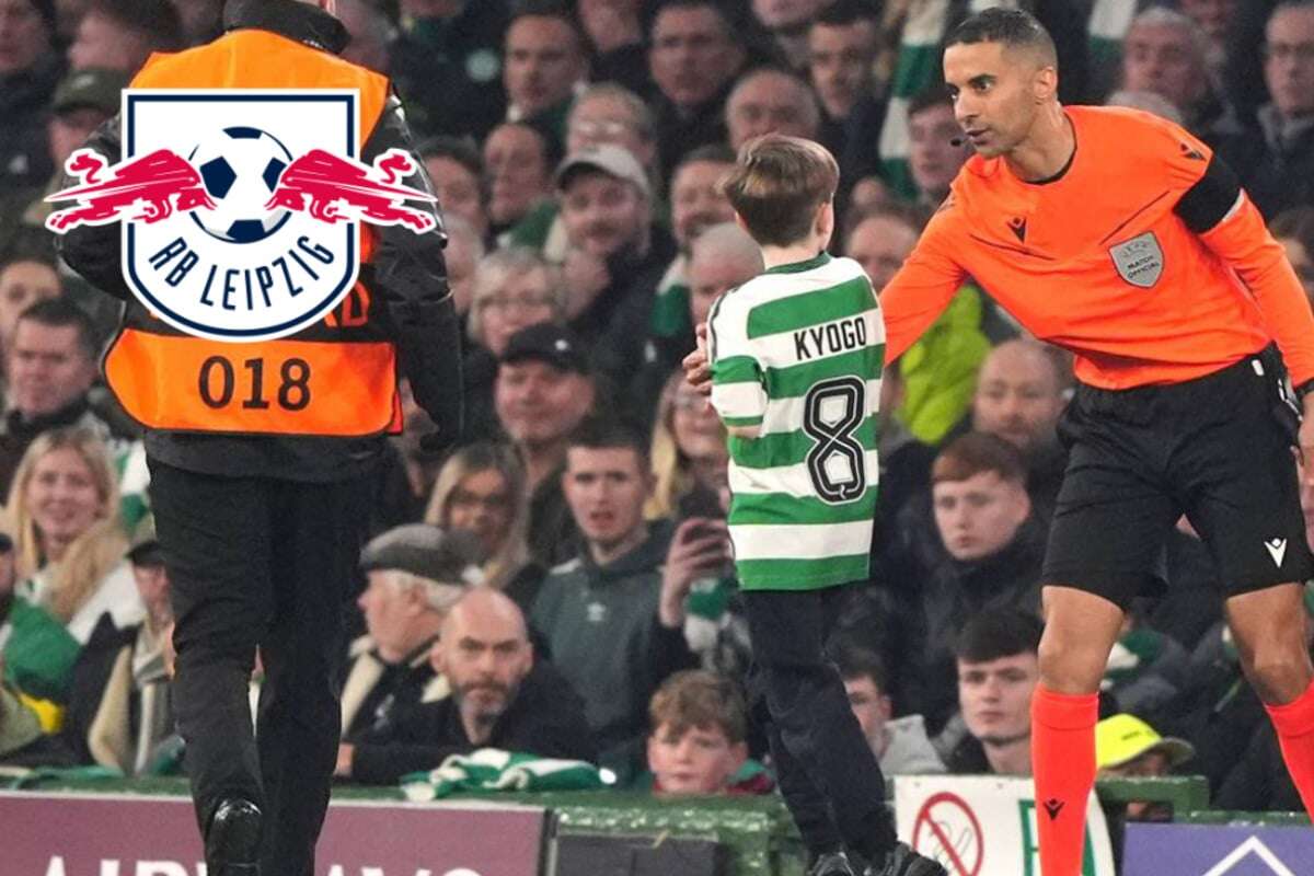 RB Leipzig wird von Celtic Glasgow überrannt, plötzlich läuft ein Kind auf den Rasen!