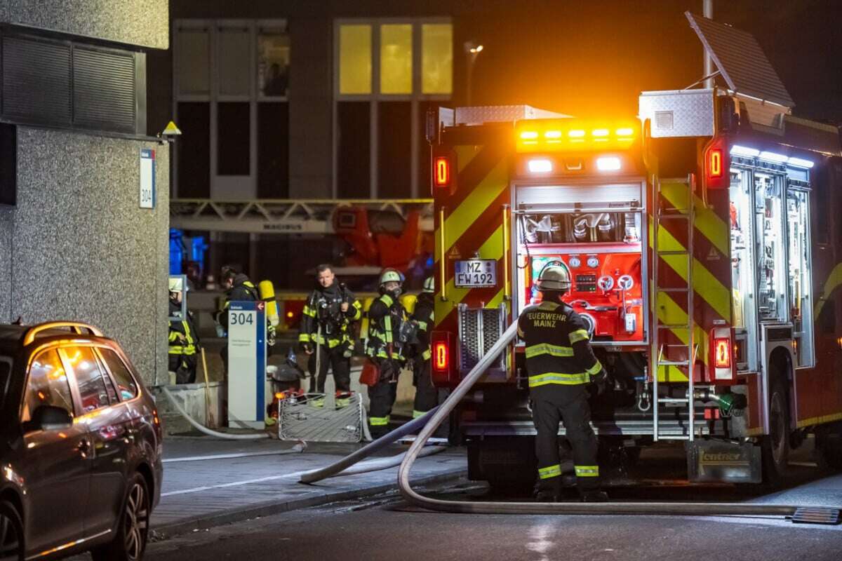 Großeinsatz: Brand auf Gelände der Universitätsklinik Mainz