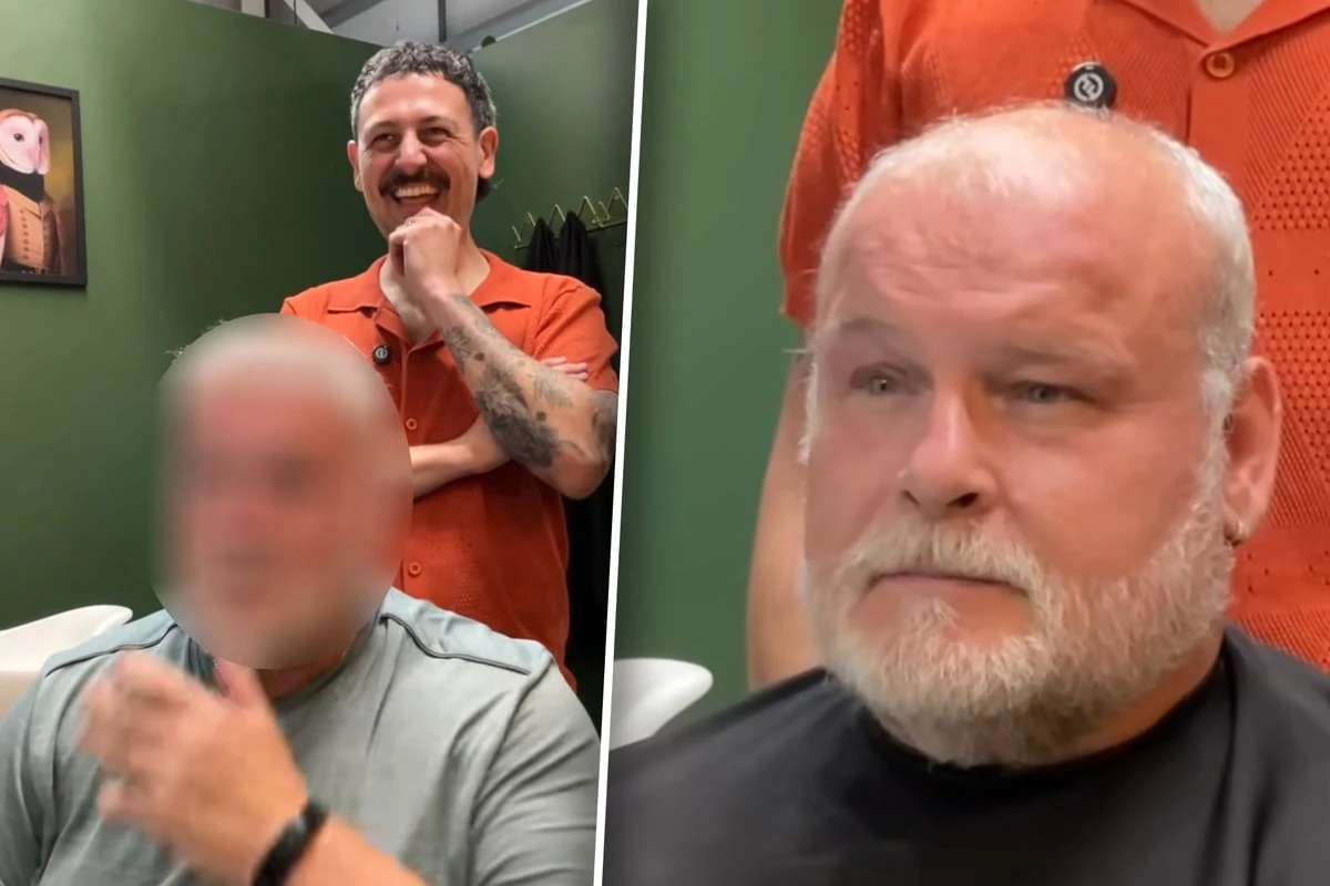 Friseur verpasst Glatzkopf neue Haare: Kunde staunt nicht schlecht, als er das Ergebnis sieht