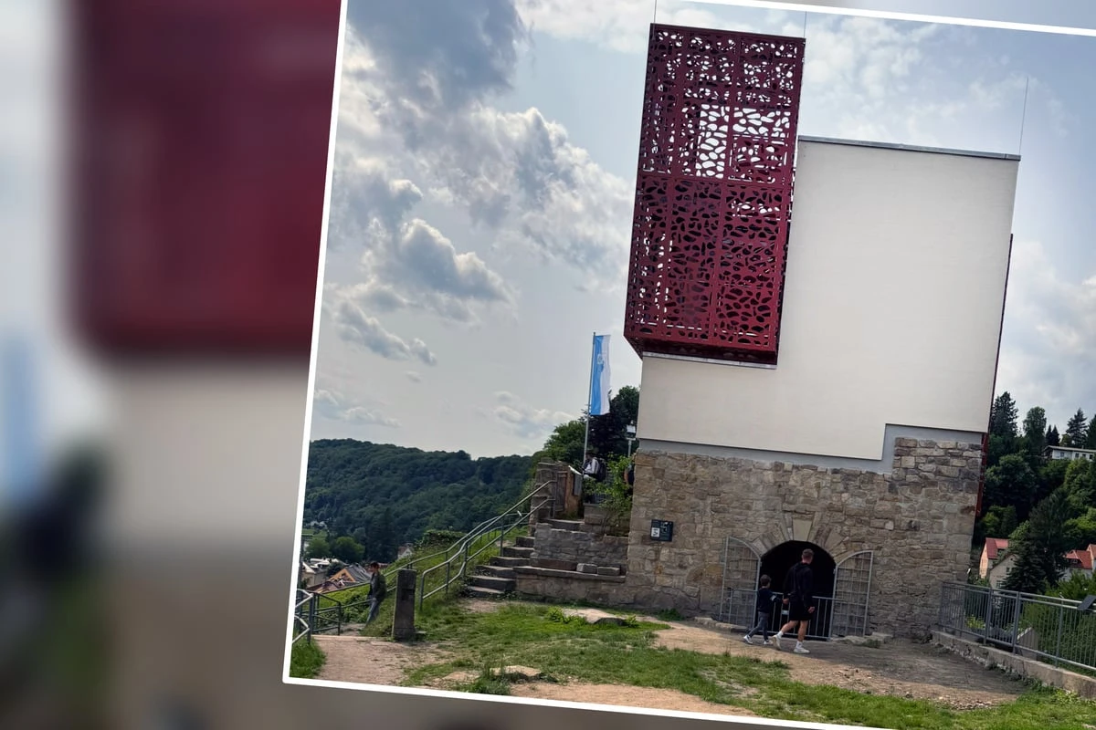 Wehlens neues Wahrzeichen: Aussichtsturm mit Blechfassade erregt die Sächsische Schweiz