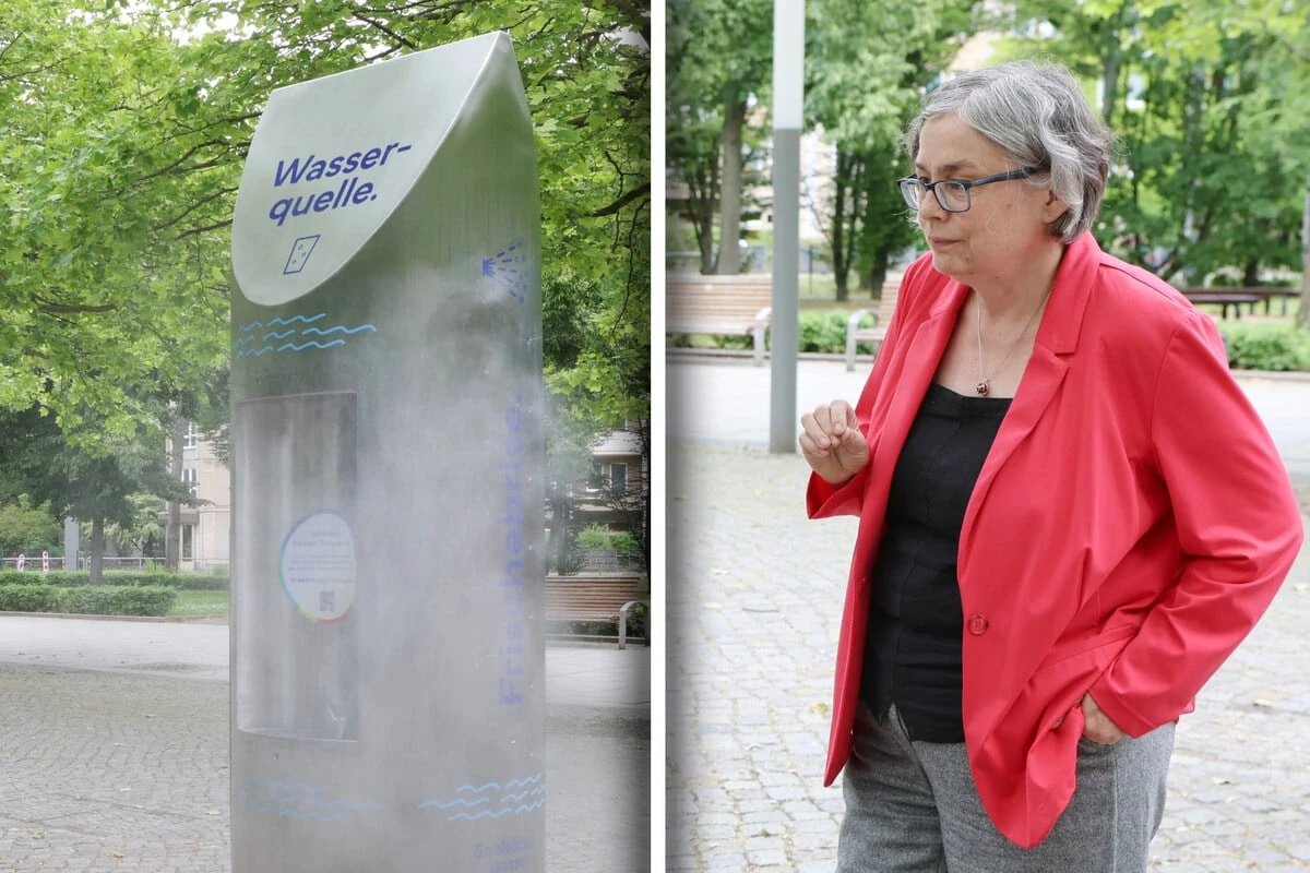Jähnigen verteidigt die neuen Trinkbrunnen mit Nebeldusche