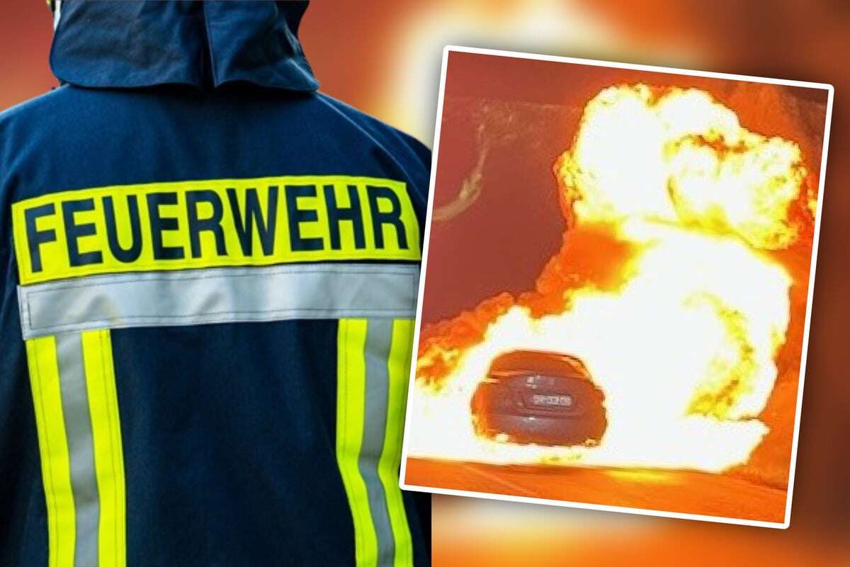 Plötzlicher Rauch und Flammen: Fahrer rettet sich aus brennendem Auto