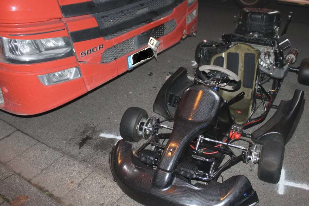 Mit selbstgebautem Kart: Mann baut Unfall und verletzt sich schwer!