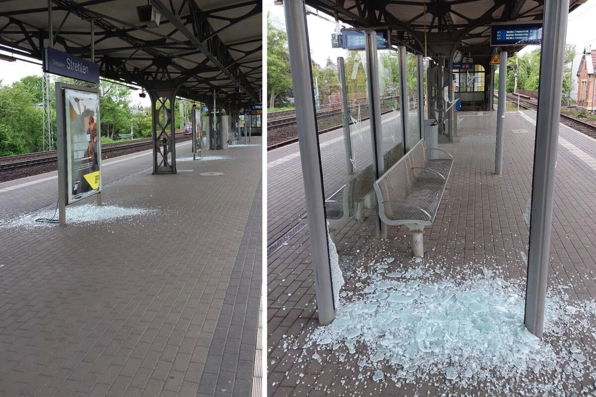 Zerstörungswut am S-Bahnhof Strehlen: Mehrere Glasscheiben zertrümmert