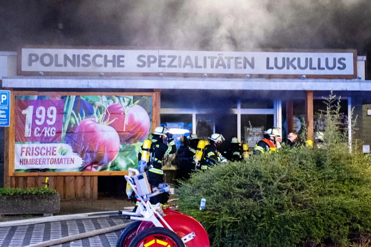 Alarm in Mainz: Geschäft für polnische Spezialitäten in Flammen