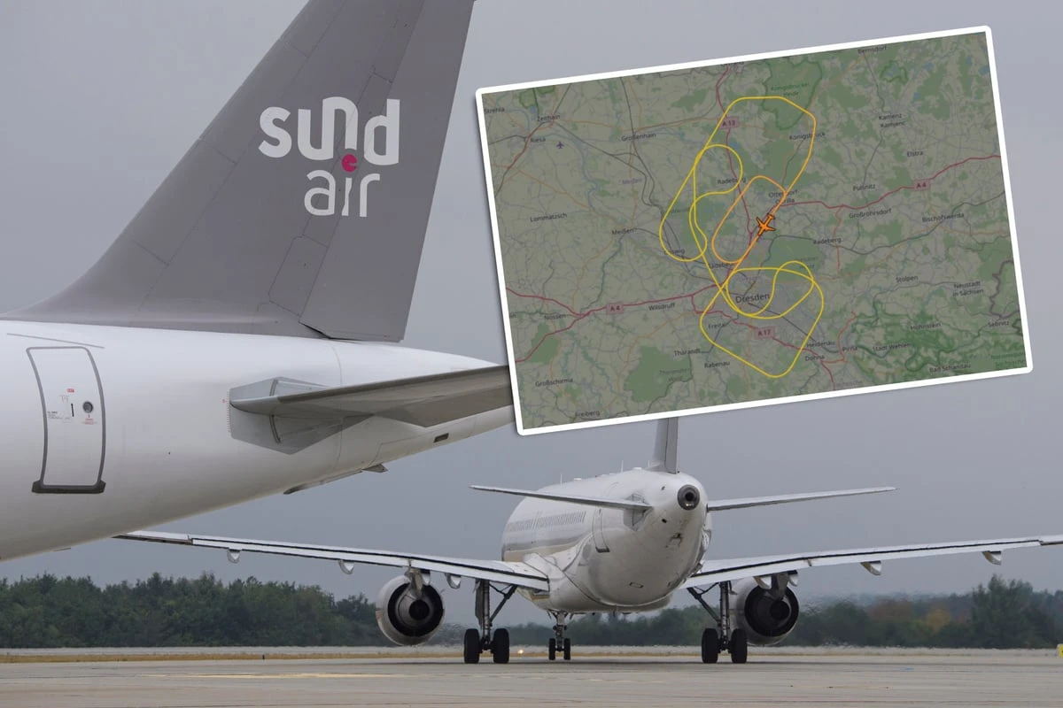 Mit Passagieren gefüllter Airbus zieht Kreise über Dresden, was ist da los?