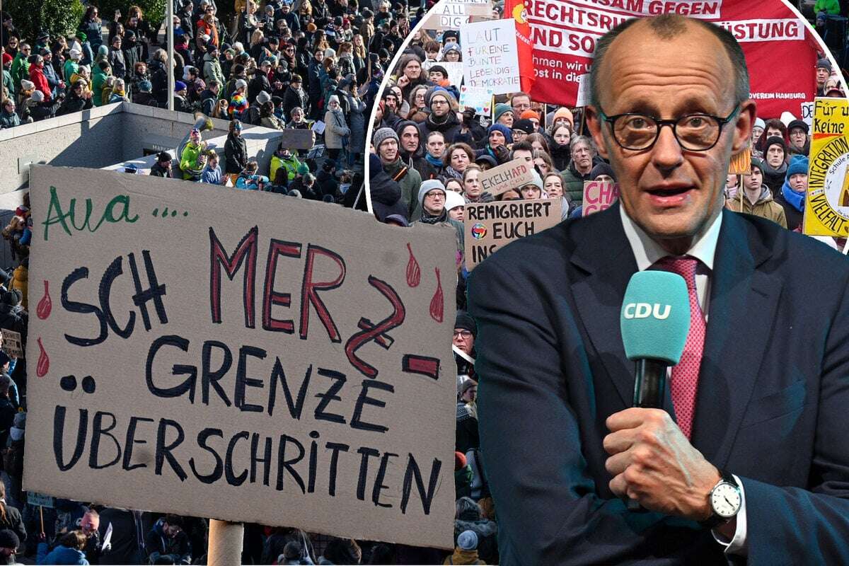 Nach Asyl-Abstimmung: Zehntausende auf Demos gegen Merz und für die 