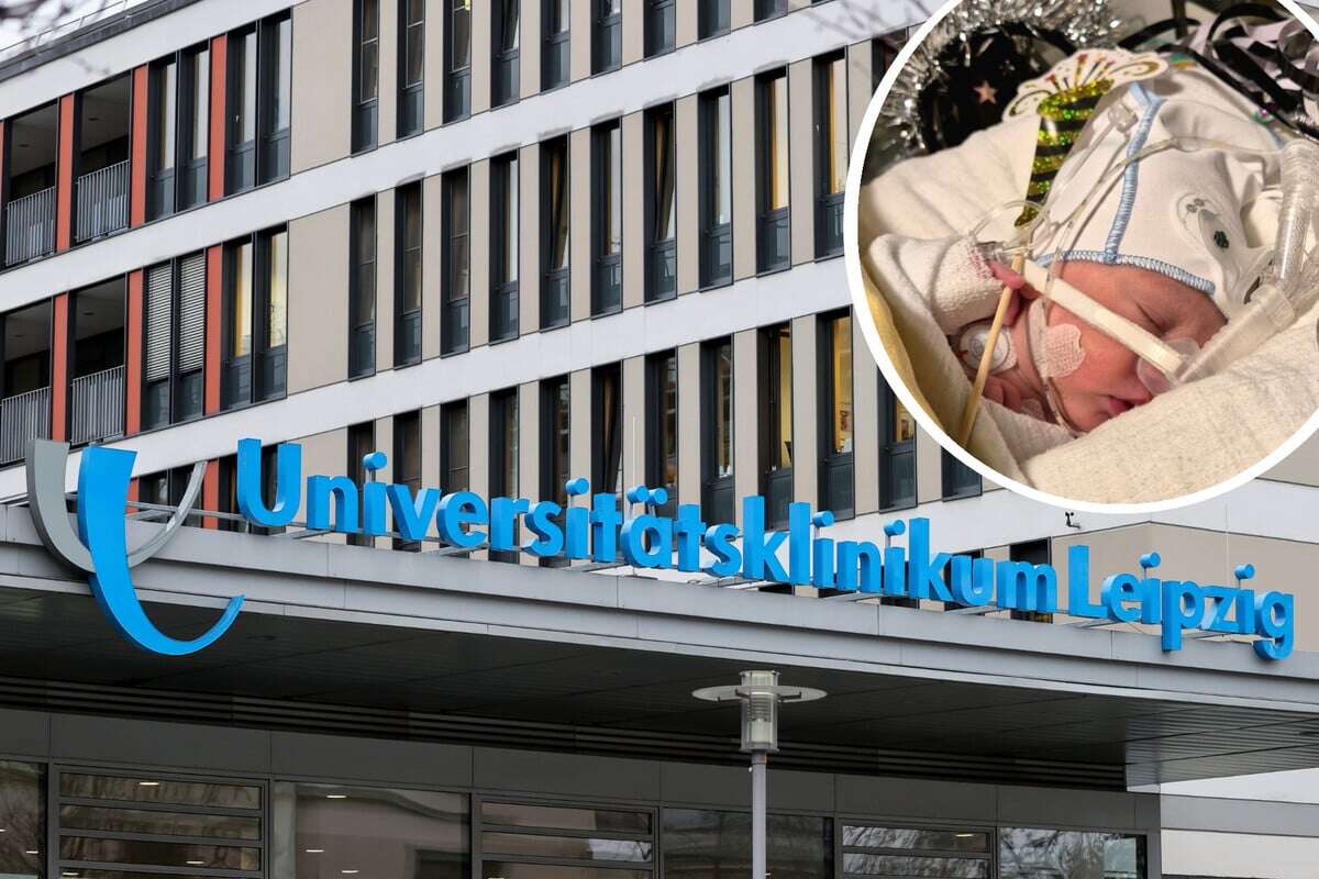 Erstes Baby 2025 am Leipziger Uniklinikum geboren: 