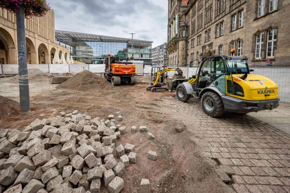 Barrierefreiheit auf Chemnitzer Neumarkt: So laufen die Arbeiten in der City