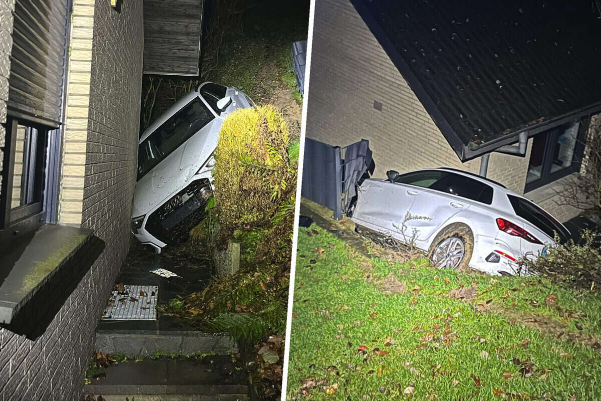 Ungewöhnlicher Unfall nach Navi-Anweisungen: Audi-Fahrerin rutscht in Hauswand