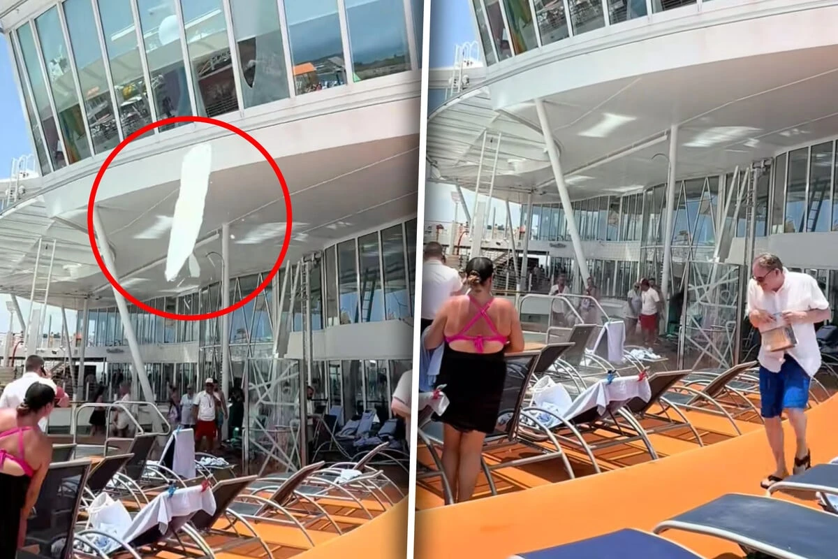 Kellner brüllt Gäste auf Kreuzfahrtschiff an, wegzulaufen: Dann passiert es