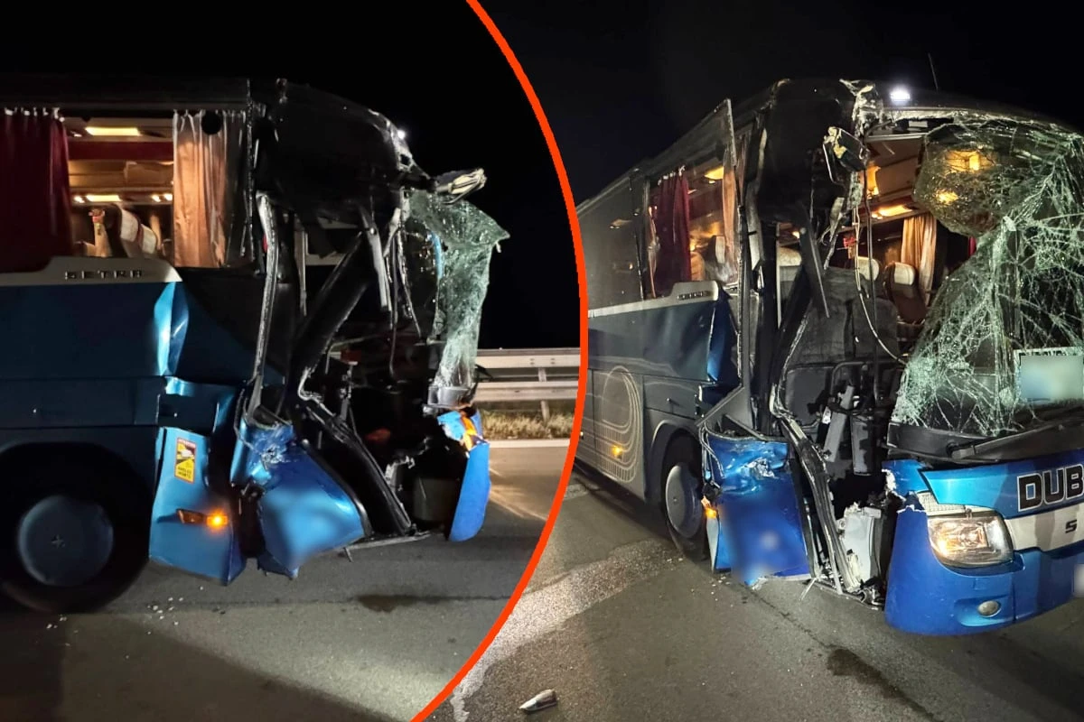 Busfahrer kracht auf A8 in Gemüse-Lkw: 30 Menschen verletzt, stundenlange Sperrung