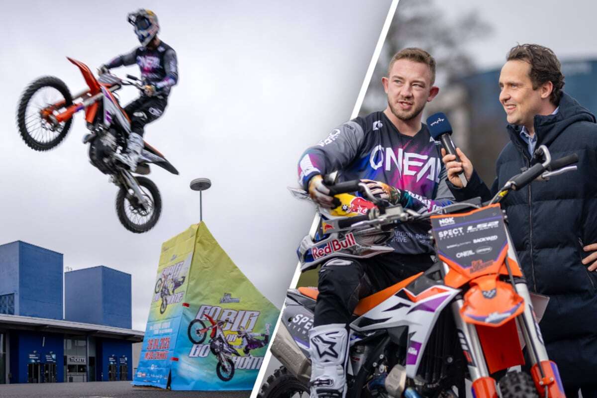 Waghalsige Extrem-Sport-Show: Freestyle-Weltmeister rast durch die Chemnitzer Messe