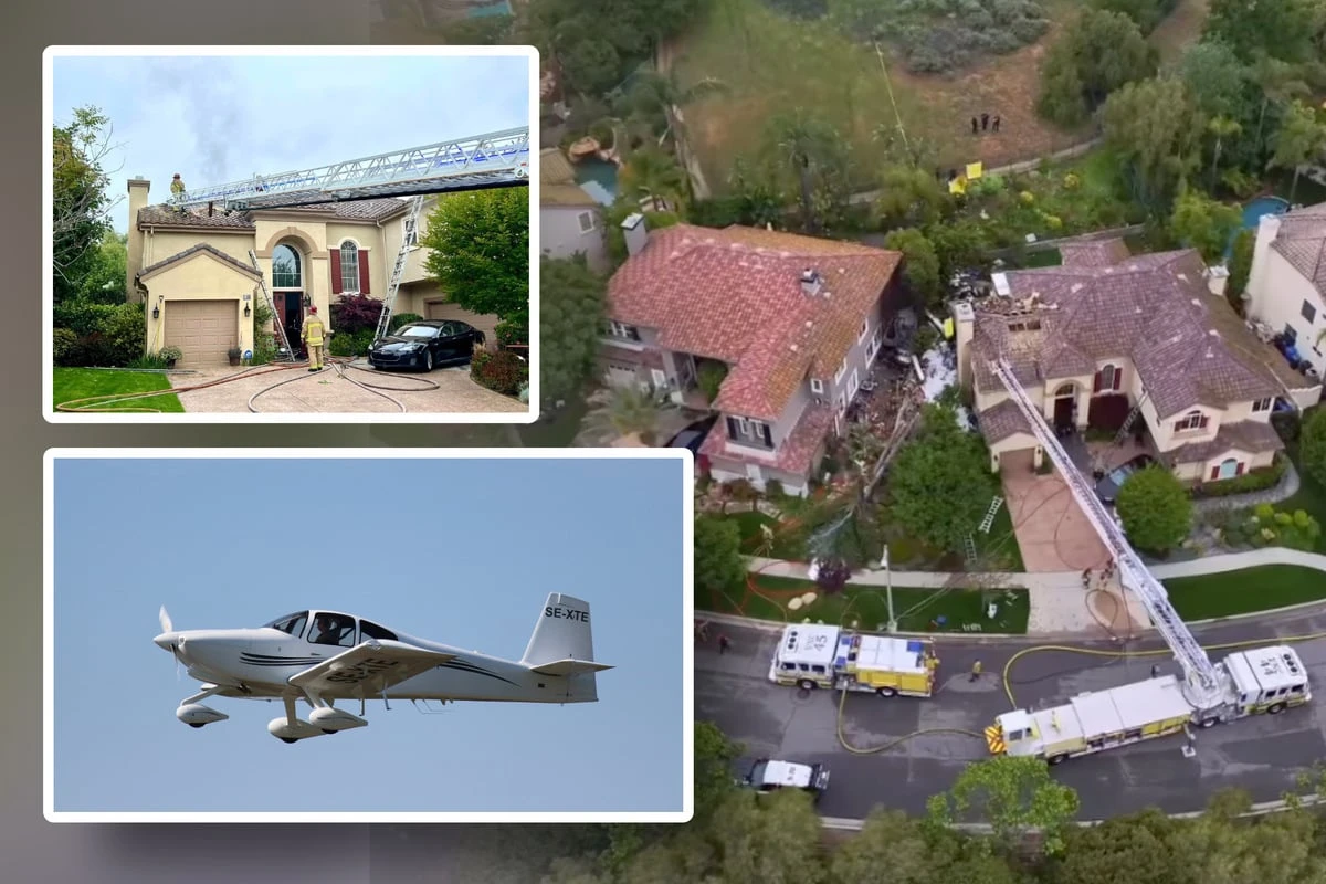 Dramatischer Einsatz: Flugzeug kracht in Einfamilienhaus - 