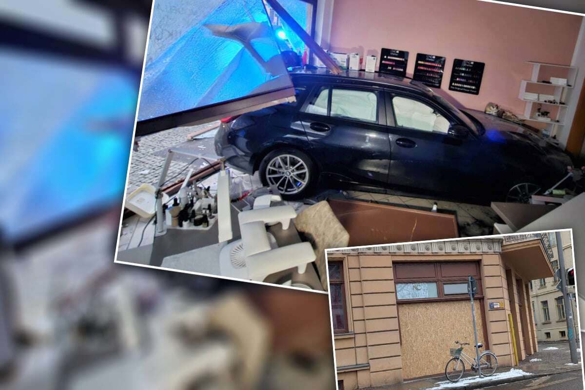 Unfallrätsel geknackt: Deshalb ist der BMW in das Leipziger Nagelstudio gerauscht