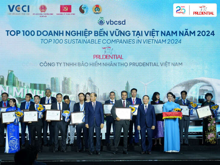 Prudential giữ vững vị thế top 'Doanh nghiệp bền vững tại Việt Nam'