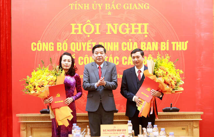 Ban Bí thư chuẩn y các chức danh lãnh đạo mới ở Bắc Giang